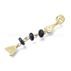 Ciondoli pendenti europei in ottone con pavé di zirconi cubici&nbsp;GG-CBA3401-01G-B06