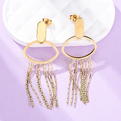 Pendientes con borlas de acero inoxidable 304&nbsp;EJEW-Z098-04G