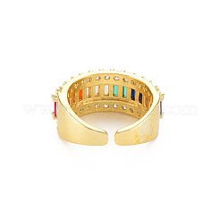 Bagues de manchette en laiton micro pavé de zircone cubique pour femmes&nbsp;RJEW-T016-39G-01