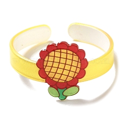 Armreif mit Blumen-Harz für Kinder&nbsp;BJEW-Q774-01E
