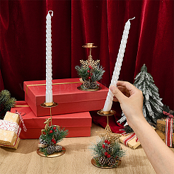3 Stück 3 Stile Weihnachtsthema Kerzenhalter aus Eisen und Kunststoff&nbsp;AJEW-OC0014-47