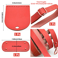 Kit di accessori per borse a tracolla in pelle PU lavorate a mano all'uncinetto&nbsp;DIY-CL0002-52A
