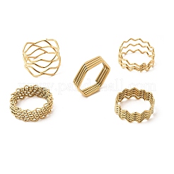 5 anello aperto in acciaio inossidabile 304 per donna&nbsp;RJEW-K313-02G