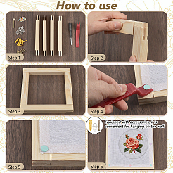 Barre d'étirage en bois pour la broderie&nbsp;TOOL-WH0059-090