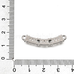 Breloques de connecteur en laiton micro pavé de zircone cubique transparente&nbsp;CU-CBA3569-04P-B