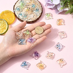 10pcs pendentifs lumineux en résine transparente&nbsp;RESI-YW0004-44G