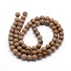 Naturale diaspro immagine filoni tonda&nbsp;G-J303-08-6mm