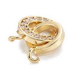 Connecteurs de liens en zircone cubique transparent micro pave en laiton&nbsp;ZIRC-G170-07G