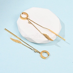 Boucles d'oreilles créoles en acier inoxydable 304&nbsp;EJEW-F393-13G