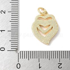 Messing-Pflaster-Anhänger mit Muscheln in Naturweiß&nbsp;KK-S522-08C-G
