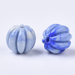 Perle di melone ondulato in corallo sintetico&nbsp;CORA-R017-27-B01