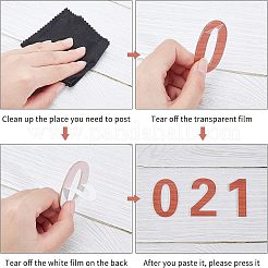 40 pieza de 10 pegatinas de pared acrílicas con números&nbsp;DIY-FH0002-54