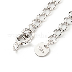 Rhodinierte 925 Sterling Silber Kettenverlängerung&nbsp;STER-C005-04P