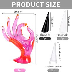 7 Stück Acryl-RingAusstellungsständers in 4 Stilen&nbsp;RDIS-NB0001-08
