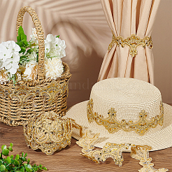 7.8 Yards Polyester-Stickerei-Blumen-Spitzenbesatz&nbsp;DIY-FG0004-91