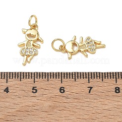 Pendentifs en laiton zircon cubique transparent&nbsp;CU-CBA9AFC-01G-16