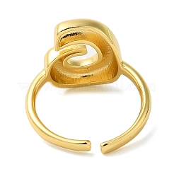 Anillo abierto de latón con iniciales para mujer.&nbsp;RJEW-N046-02G-G