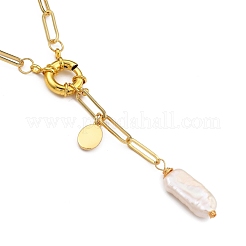 Collane lariat di perle keshi di perle naturali barocche&nbsp;NJEW-JN03042-02