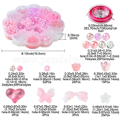 DIY-Sets zum Herstellen von Armbändern aus Acryl- und ABS-Kunststoff mit runden Perlen&nbsp;DIY-FS0006-48