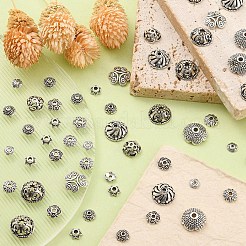 120 pièces 12 styles capuchons de perles en alliage de style tibétain&nbsp;TIBE-YW0001-61