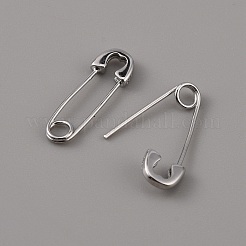 Orecchini a cerchio pendenti a forma di spilla da balia in argento sterling per uomo donna&nbsp;EJEW-WH0047-03P