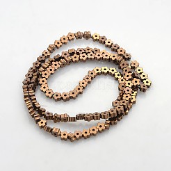 Electroplate non magnetici ematite sintetico fili di perline&nbsp;G-J217D-04