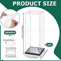 Boîte de rangement en plastique organique à haute pénétration et feuille d'expansion en PVC à fond plat&nbsp;AJEW-WH0650-43C