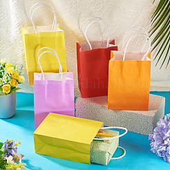 12 Stück 6 Farben reine Farbe Kraftpapiertüten&nbsp;AJEW-TA0002-64A