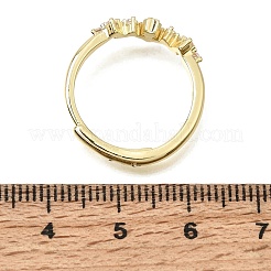 Messing-Fingerringe mit Mikropflaster und klarem Zirkonia für Damen&nbsp;CU-CBAE7DF-12G-05