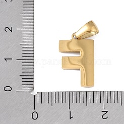Pendentifs alphabet coquillage blanc naturel&nbsp;STAS-M338-02G-F