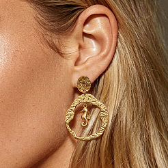 Boucles d'oreilles pendantes en acier inoxydable 304&nbsp;WGEDCDB-02