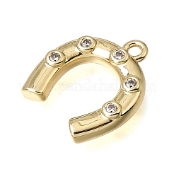 Breloques en laiton zircon cubique transparent&nbsp;KK-K427-18G-02
