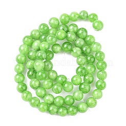 Chapelets de perles rondes en jade de Mashan naturelle&nbsp;X-G-D263-6mm-XS17