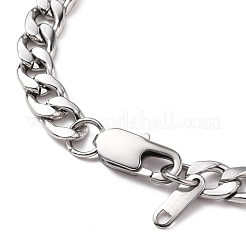 Anlaufgeschützte Herren-Armbänder aus modischem 304 Edelstahl mit kubanischen Gliedern&nbsp;BJEW-JB05657-02