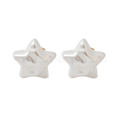 Boucles d'oreilles à tige en acier inoxydable 304 avec imitation de perles en plastique&nbsp;EJEW-R030-01G-03
