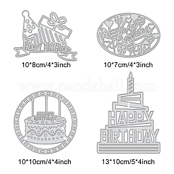 Geburtstag Kohlenstoffstahl Schneidwerkzeuge Schablonen&nbsp;DIY-DM0001-010MP
