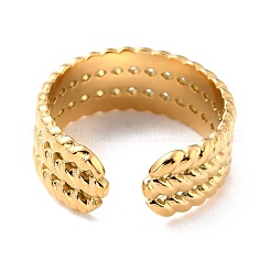 Ionenplattierung (IP) 304 Edelstahl-Fingerringe&nbsp;RJEW-L102-40G