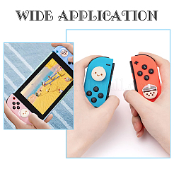 Silikon-Joystick-Kappe mit gedämpftem Brötchen und Schaummilchtee-Muster&nbsp;FIND-WH0147-23