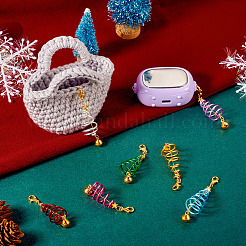 Décoration pendentif en fil d'aluminium et alliage pour arbre de noël&nbsp;HJEW-TAC0053