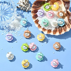 32pcs 8 couleurs pendentifs en résine opaque&nbsp;RESI-YW0003-48
