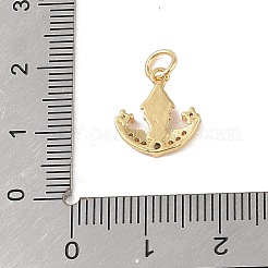 Messing micro pave klar zirkonia charme&nbsp;KK-E111-32I-G