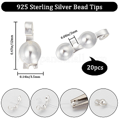 20 Stück 925 Perlenspitzen aus Sterlingsilber&nbsp;STER-BBC0005-40S