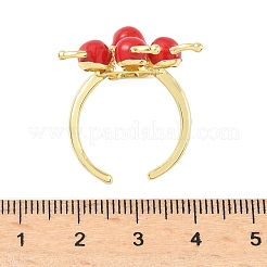 Messing-Mikro pflastern Zirkonia Manschettenringe&nbsp;RJEW-A069-06G