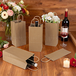 Rechteckige Geschenktüten aus Kraftpapier mit Henkeln&nbsp;ABAG-WH0048-85