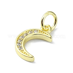 Mondmotiv Messing Micro Pave klare Zirkonia Charms&nbsp;KK-H475-57G-11