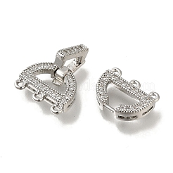Messing Micro Pave klare Zirkonia Falte über Verschlüsse&nbsp;KK-H480-40P