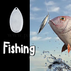 60 esca da pesca in ferro ovale&nbsp;DIY-FH0005-25