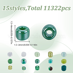 180g 15 Arten Glas Saatperlen&nbsp;SEED-HY0001-39
