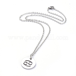 Colliers pendentifs en acier inoxydable 304 anti-ternissement&nbsp;NJEW-E147-10P