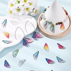 28pcs 7 couleurs pendentifs en résine transparente&nbsp;RESI-FS0002-45